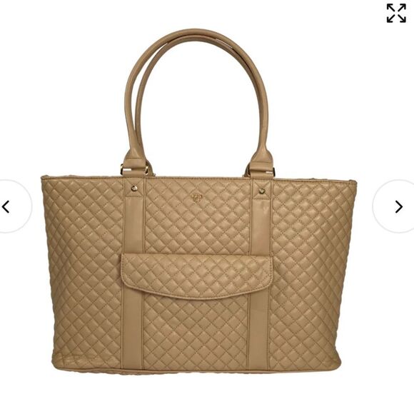 PurseN Handbags - PurseN Gold Metallic VIP Tote Luxe Travel Bag